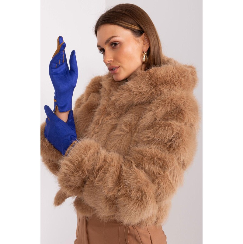 MladaModa Elegantné dvojfarebné dotykové rukavice model 60125 farba 65954365