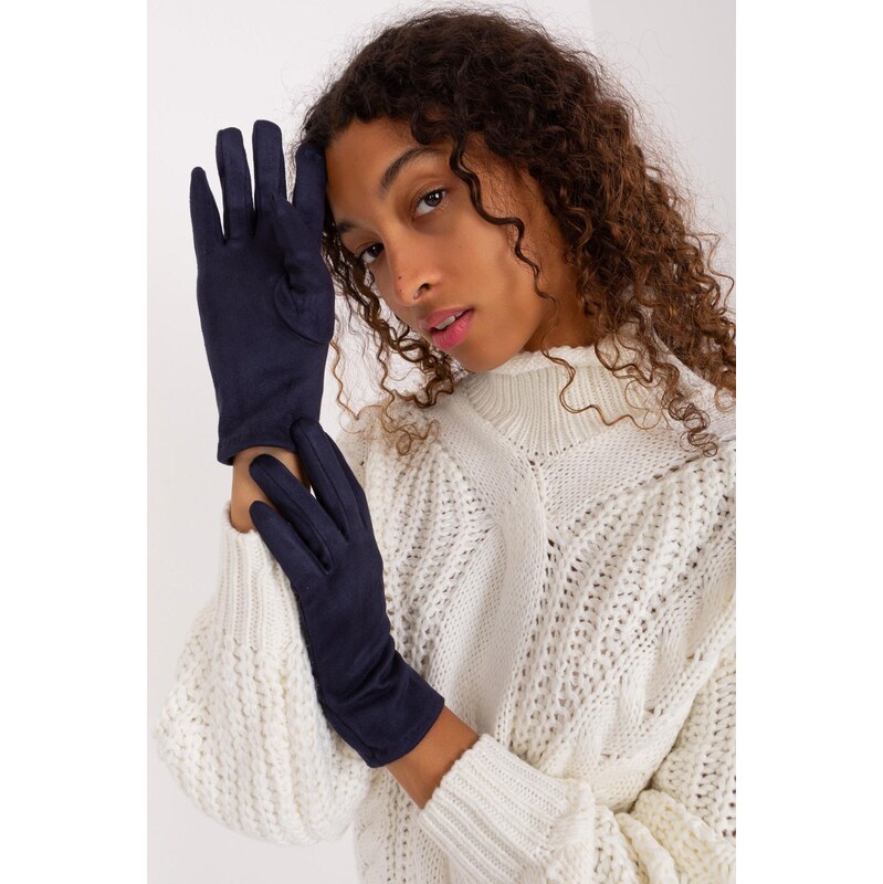 MladaModa Teplé dotykové rukavice model 37095 farba námornícka modrá 65954391