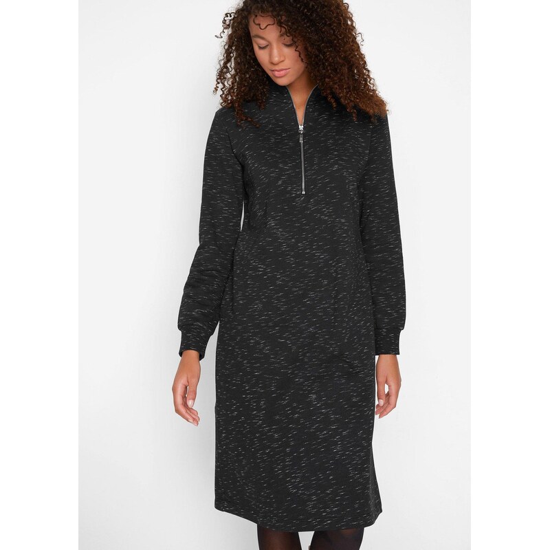 bonprix Mikinové šaty, farba čierna 58256105