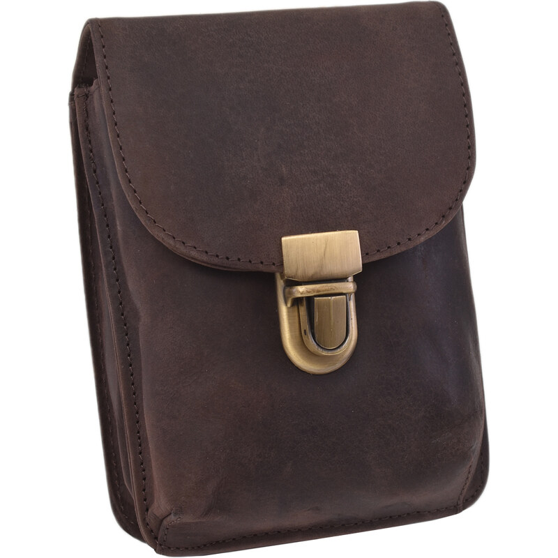 Mercucio Kožené puzdro na opasok tmavohnedé 250114 65387102