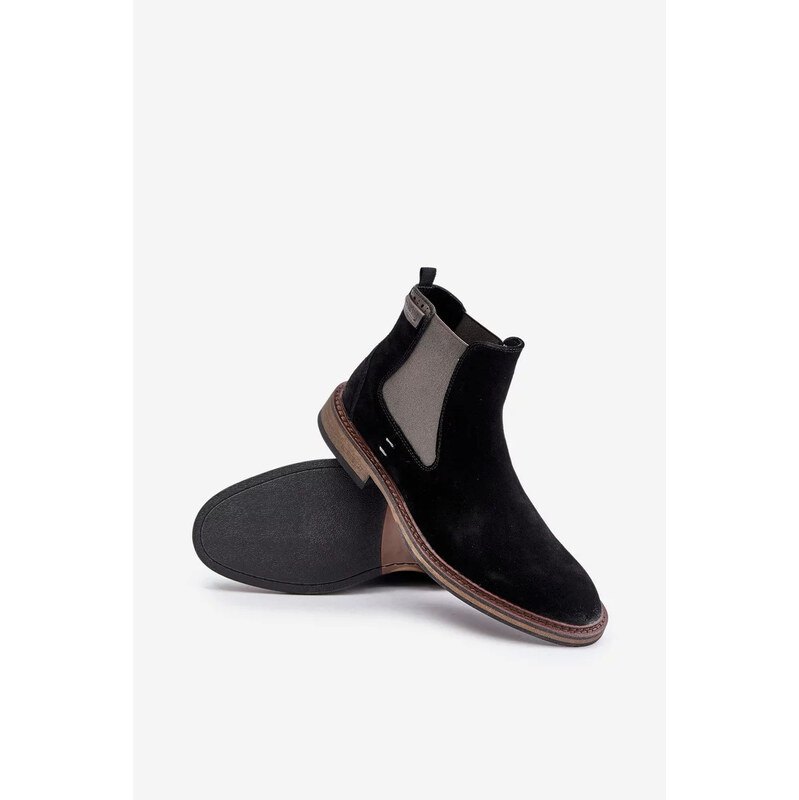 Big Star Shoes Semišové členkové topánky Chelsea Pánske Big Star 64728416