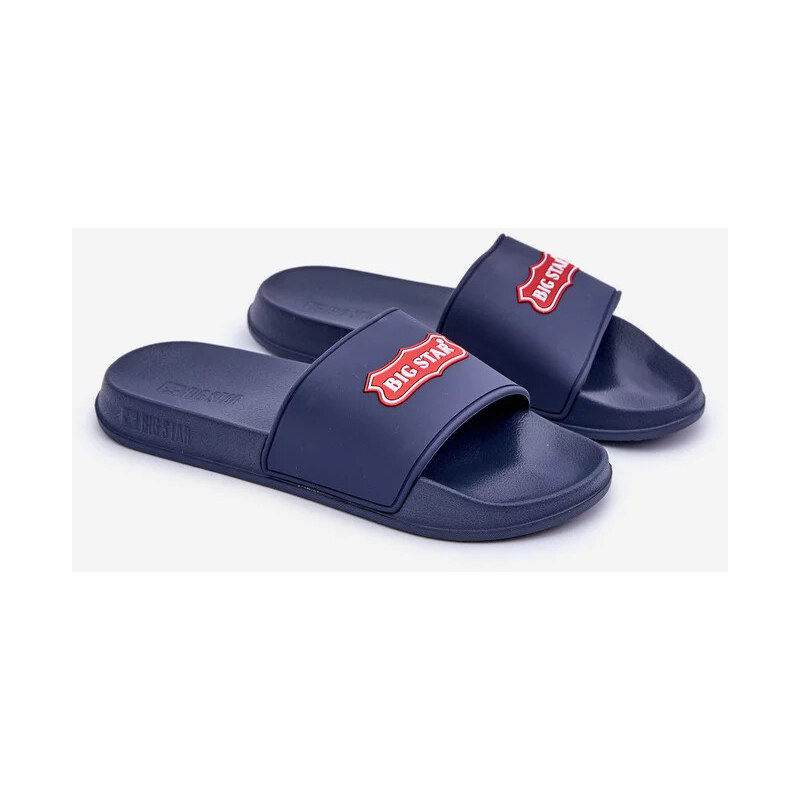 Big Star Shoes Pánske papuče s logom Big Star OO174029 tmavomodré 65445094