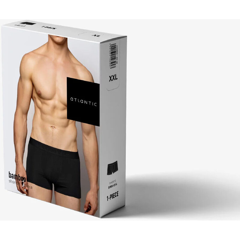 Pánske bambusové boxerky ATLANTIC - čierne 62267893