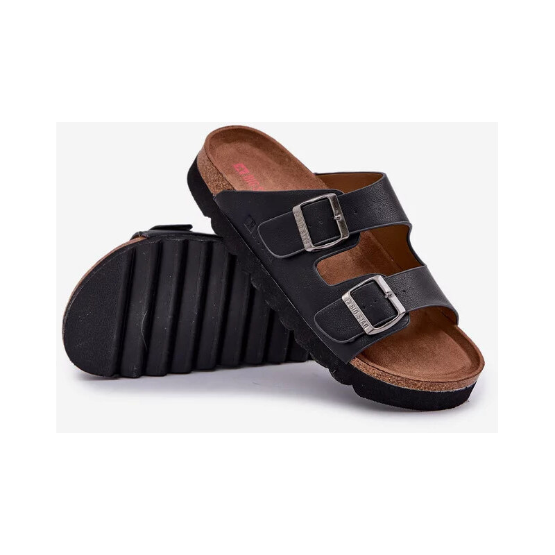 Big Star Shoes Pánske ľahké papuče s prackami z ECO kože Big Star - 65445973