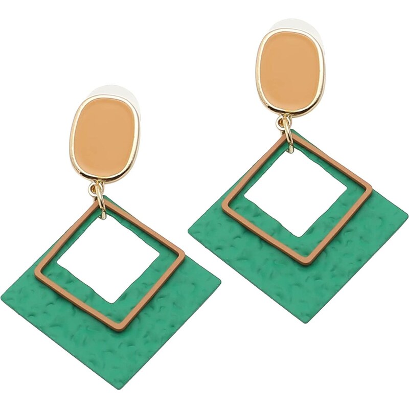 SOHI Náušnice Annalee zlatá / zelená 65966396