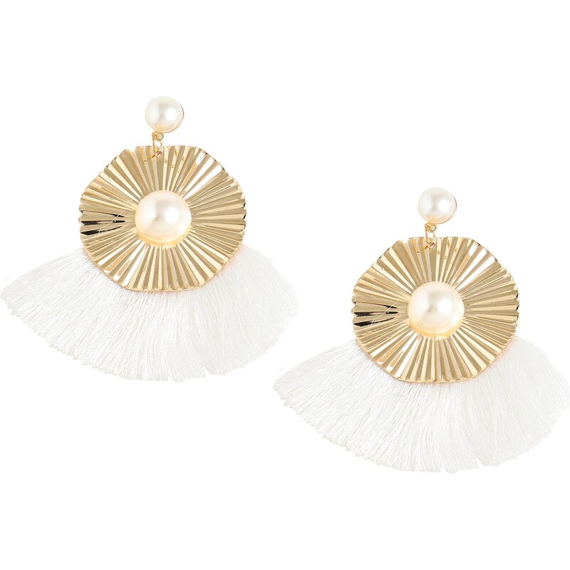 SOHI Náušnice Lovely zlatá / biela 65966483