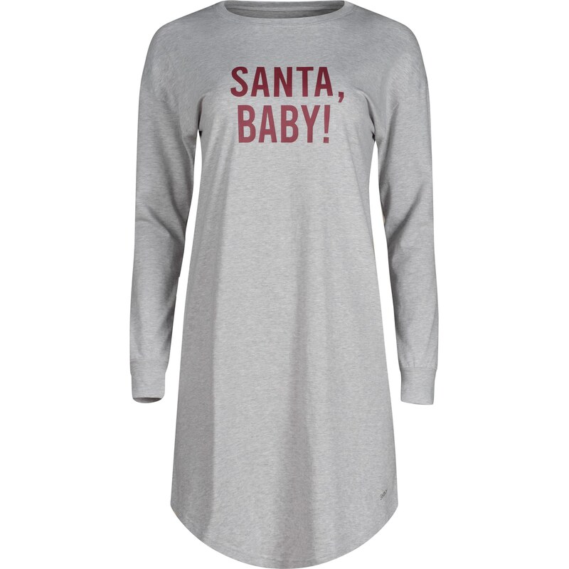 Skiny Nočná košieľka svetlosivá / tmavočervená 65967016