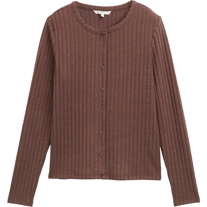 TOM TAILOR DENIM Kardigán čokoládová 65967024