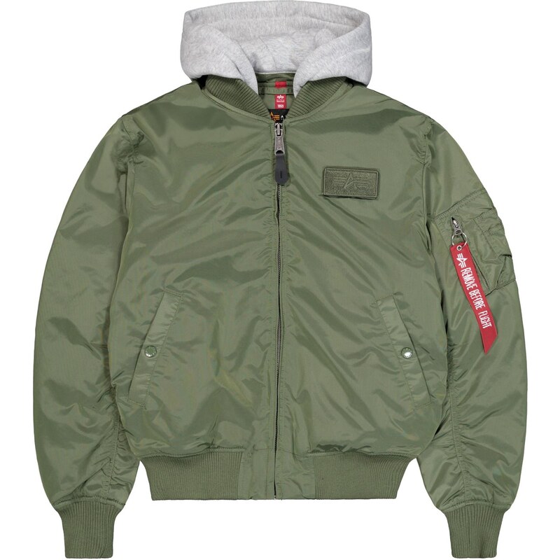 ALPHA INDUSTRIES Prechodná bunda MA-1 TT Hood zelená / biela 65967043