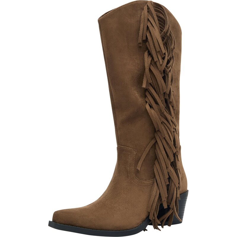 Pull&Bear Kovbojské čižmy hnedá 65967268