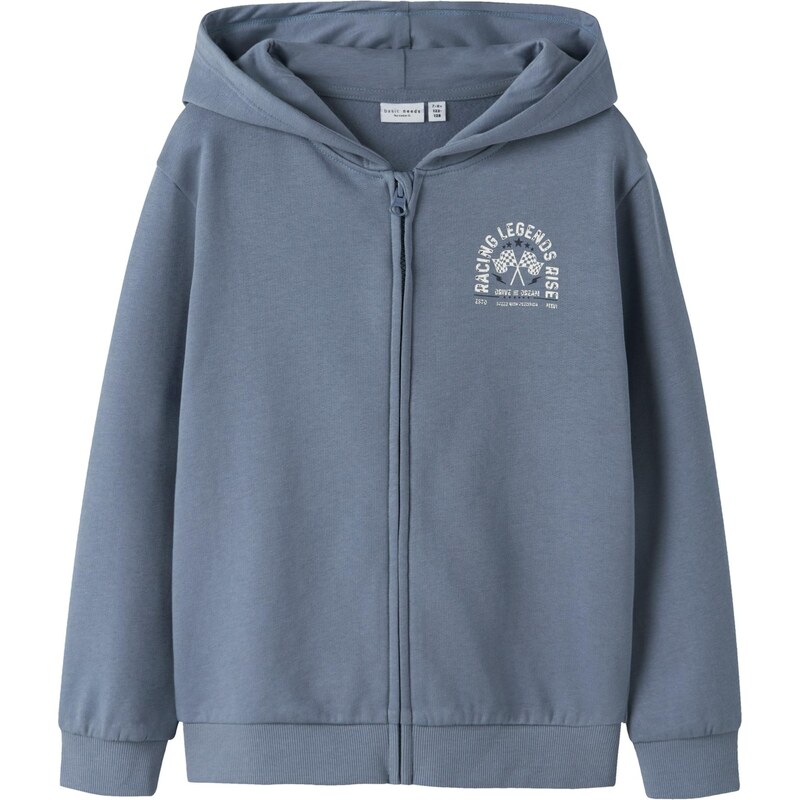 NAME IT Tepláková bunda NKMVOLTINUS zafírová / biela 65967299