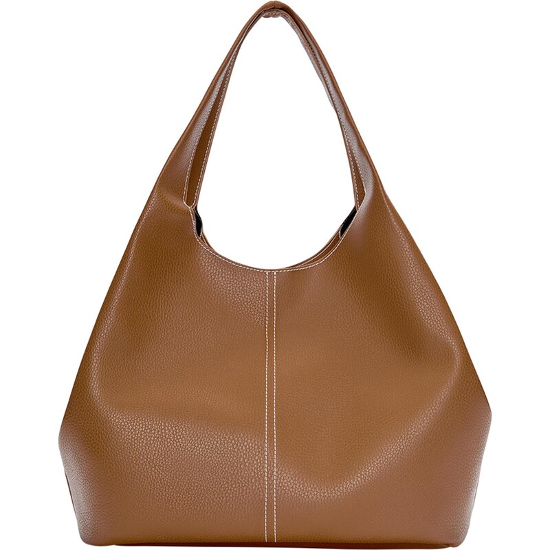 Pull&Bear Shopper farba ťavej srsti