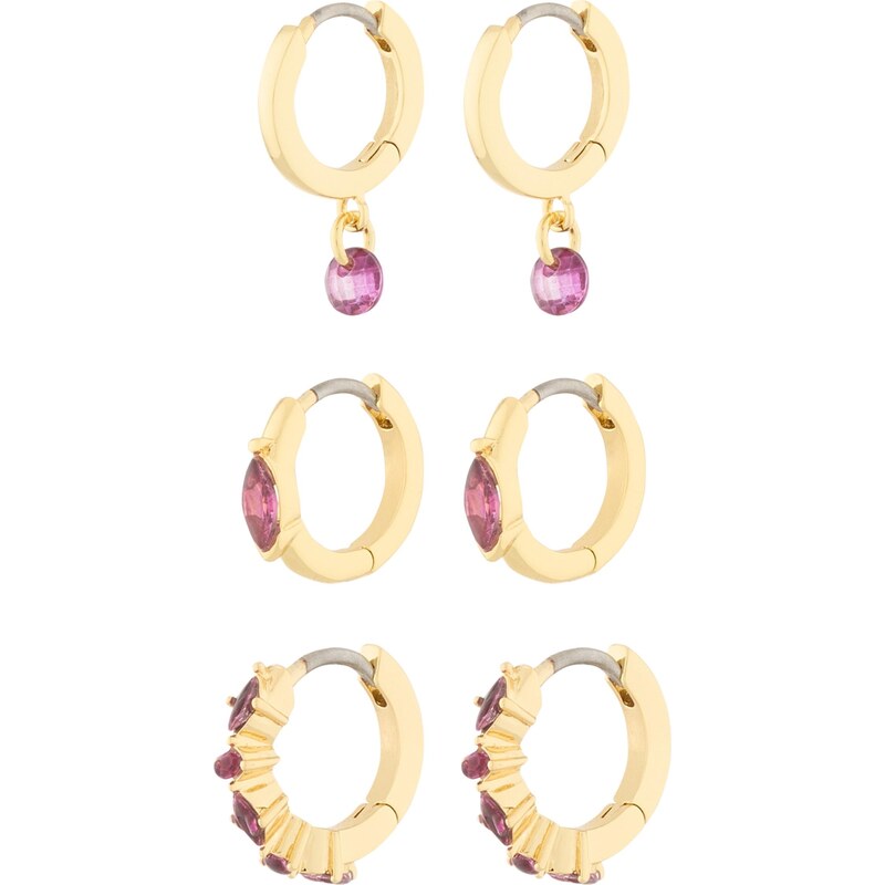 & Other Stories Náušnice zlatá / vínovo červená 65967470