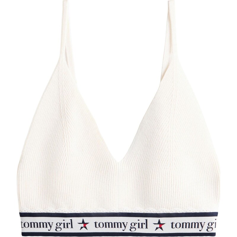 Tommy Jeans Vyšívaný top krémová / čierna 66010084
