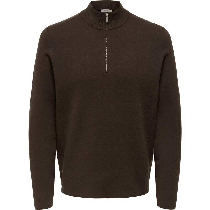 Only & Sons Sveter ONSCOOPER tmavohnedá 65967481