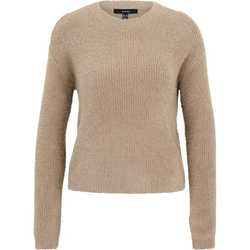 Vero Moda Petite Sveter VMPUFF tmavobéžová 65967566