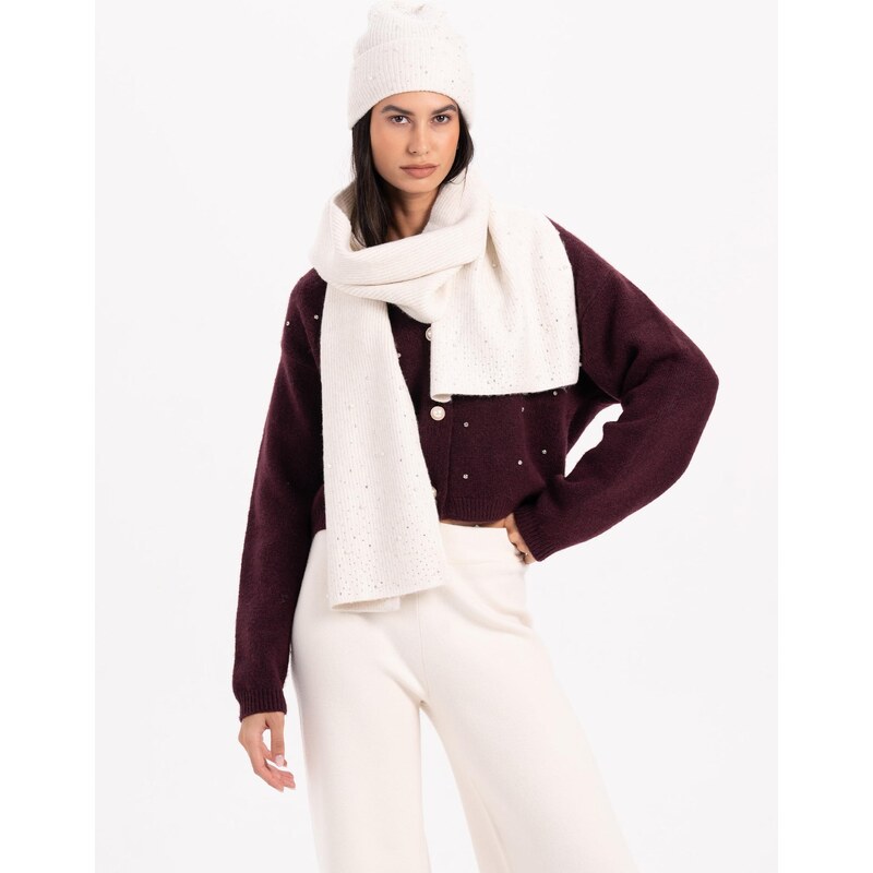 MYLAVIE by Sarah Harrison Šál šedobiela 65967818