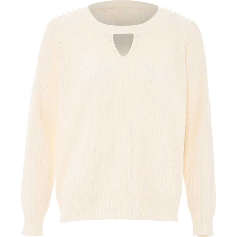 LEOMIA Sveter biela ako vlna 65966309