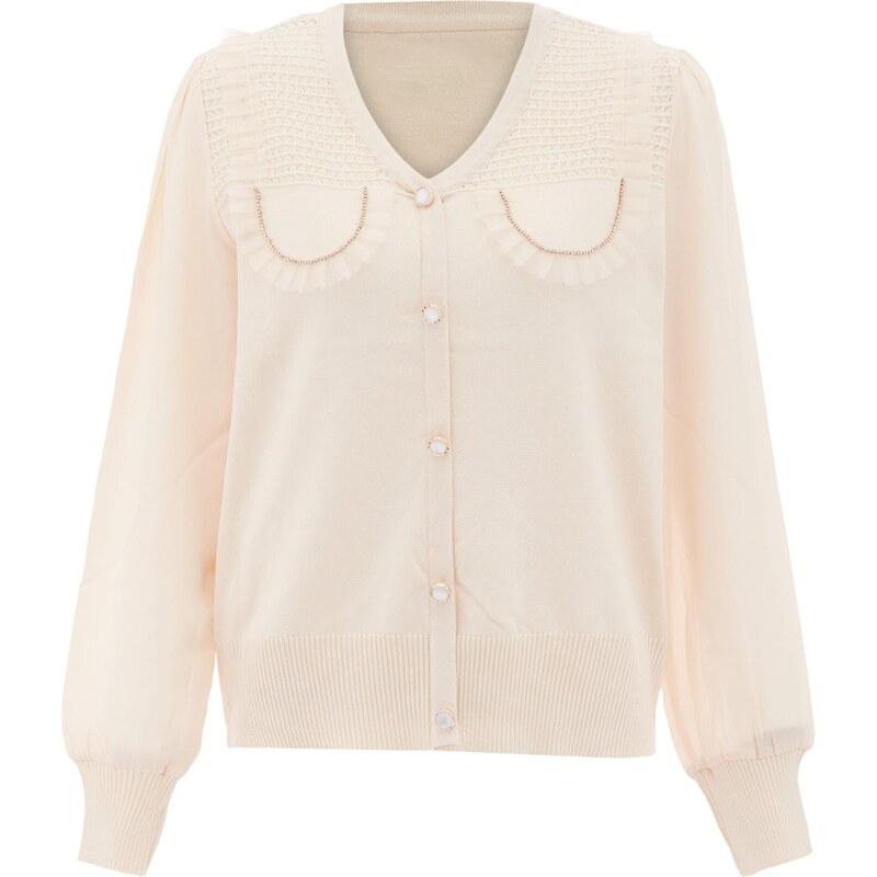 carato Kardigán biela ako vlna 65966347