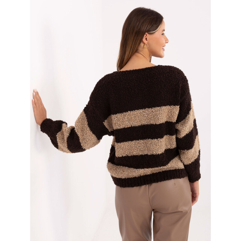 Italy Moda Sweater-MI-SW-WK3031.22-dark brown 65960474