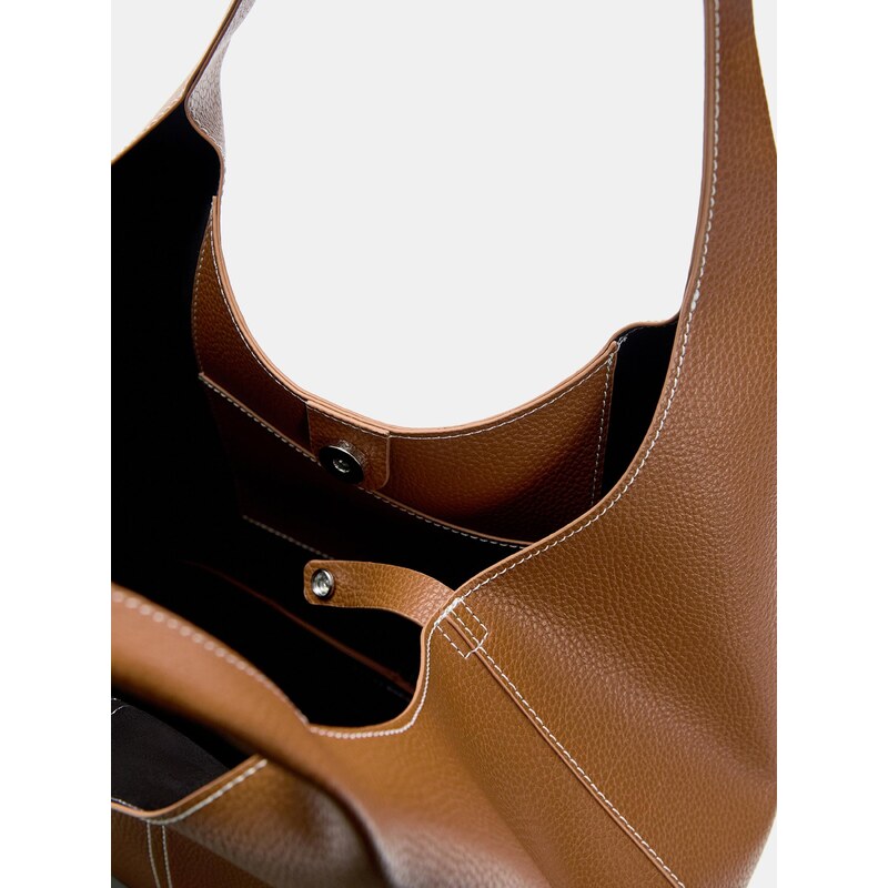 Pull&Bear Shopper farba ťavej srsti