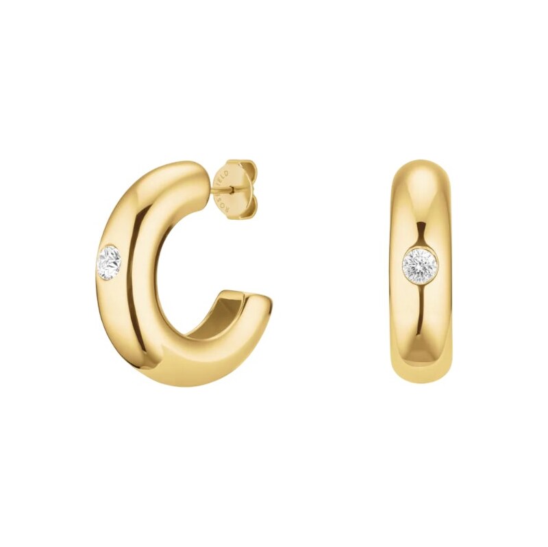 Rosefield Trblietavé pozlátené kruhy s kryštálom Solitaire JEBCG-J1200 66587564