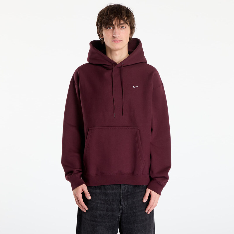 Mikina Nike Solo Swoosh Mens Pullover Hoodie Burgundy Crush/ Burgundy 65970954