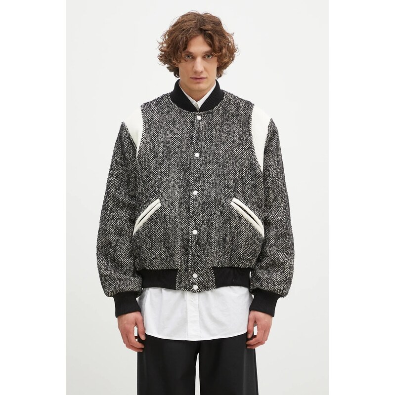Bunda bomber s prímesou vlny Kenzo Wool Varsity Jacket 65965914