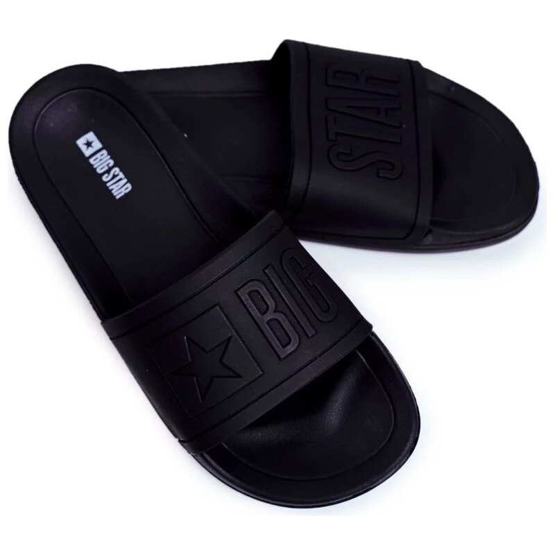 Big Star Shoes Pánské módní pantofle Big Star - černé 49786151