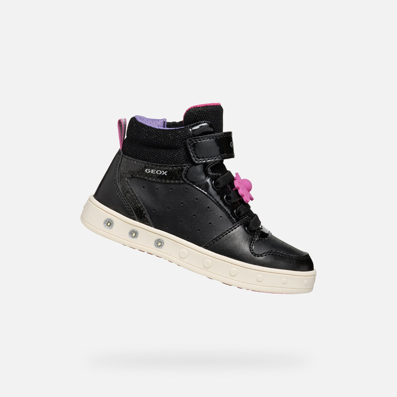 Black Girls Geox Skylin Sneakers - Girls 65968833