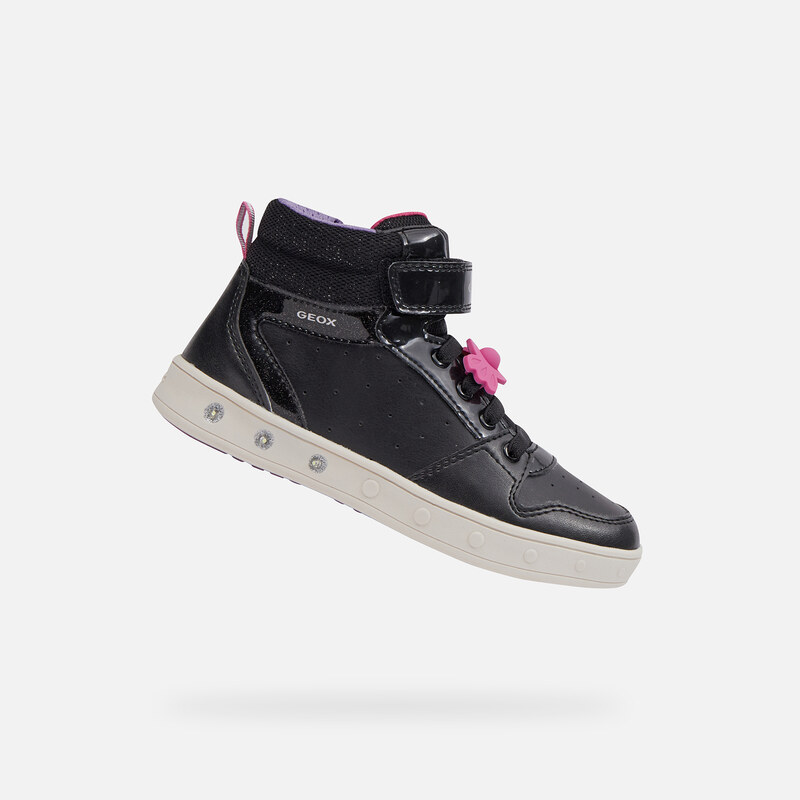 Black Girls Geox Skylin Sneakers - Girls 65968830