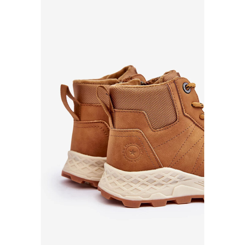 Big Star Shoes Dětské zateplené turistické trekové boty Camel Big Star 53392186