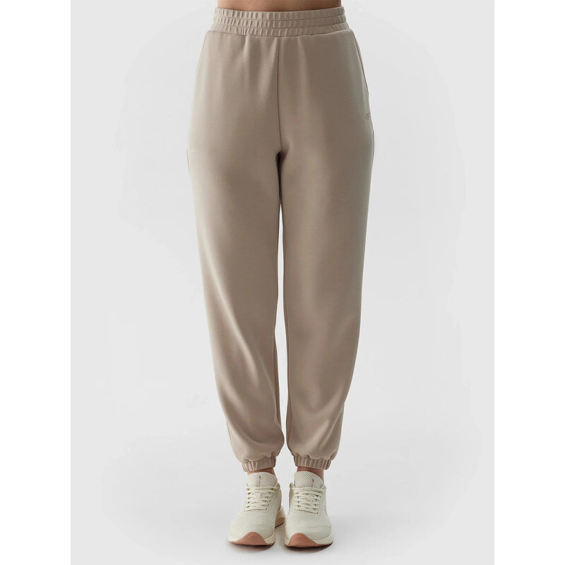 Dámske tepláky jogger s modalom 4F - béžové 57163883