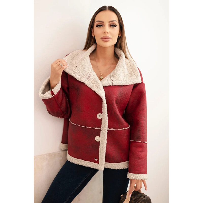 K-Fashion Dámska bunda nadrozmernej veľkosti s kapucňou a vreckami 66086860