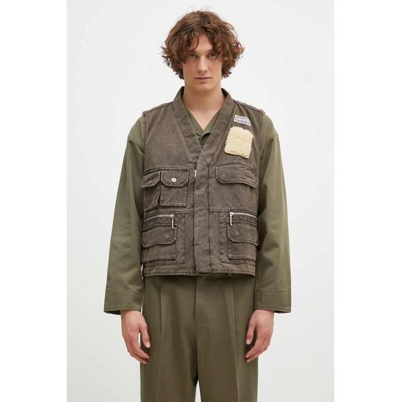 Bavlnená vesta bez rukávov Kenzo Multipocket Gilet 65965915