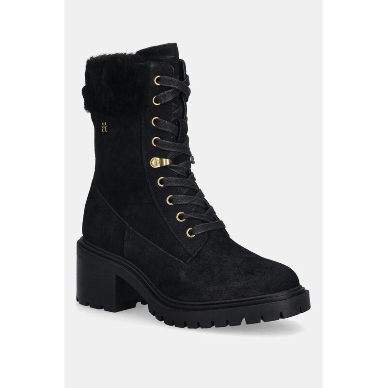 Semišové topánky Tommy Hilfiger TH SHEARLING LACE UP BOOT 65969339