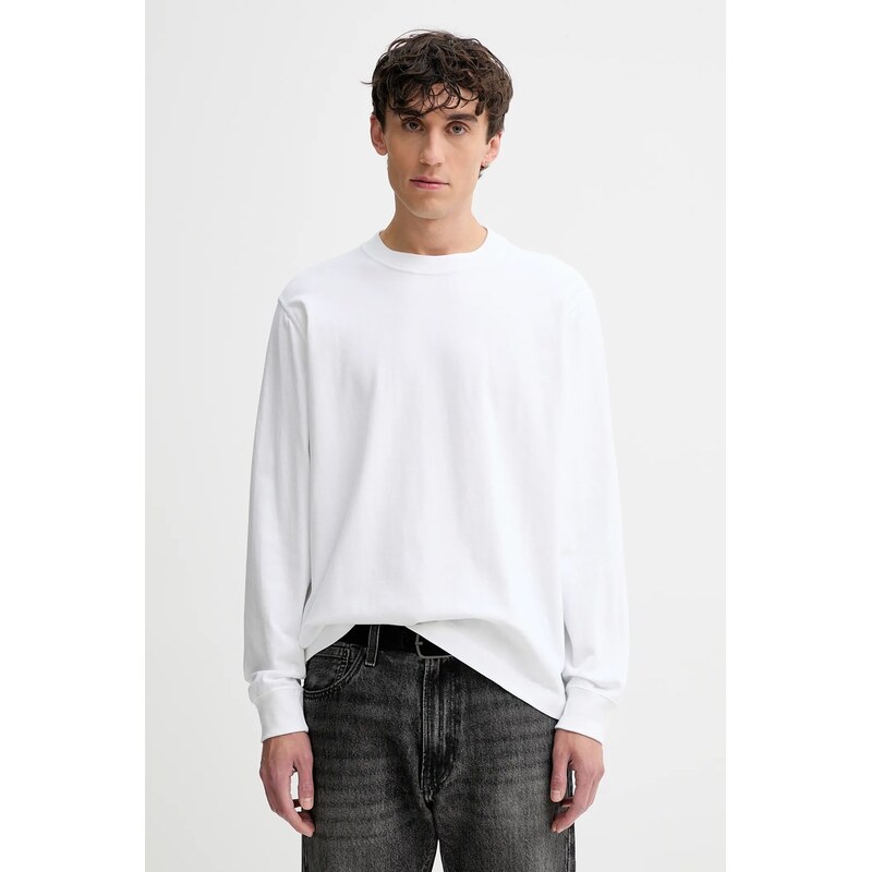 Bavlnené tričko s dlhým rukávom Abercrombie & Fitch 65969716