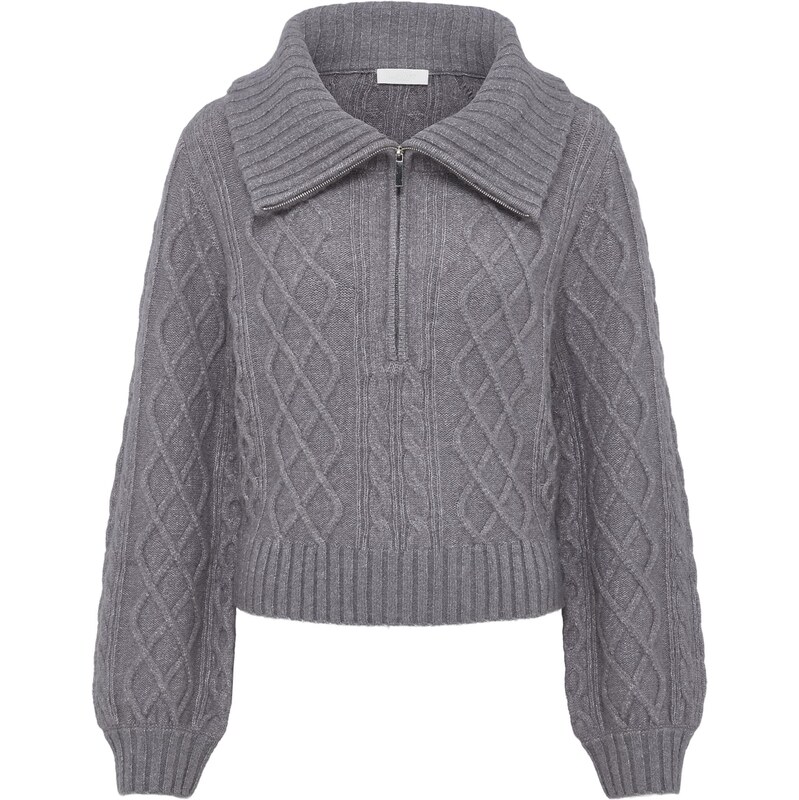 LeGer by Lena Gercke Sveter Josefina sivá melírovaná 66026212