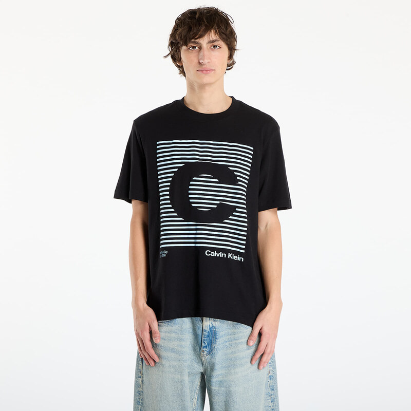 Tričko Calvin Klein Jeans Ss 20S Io Ck Speaker Graphic Tee Black M 65970943