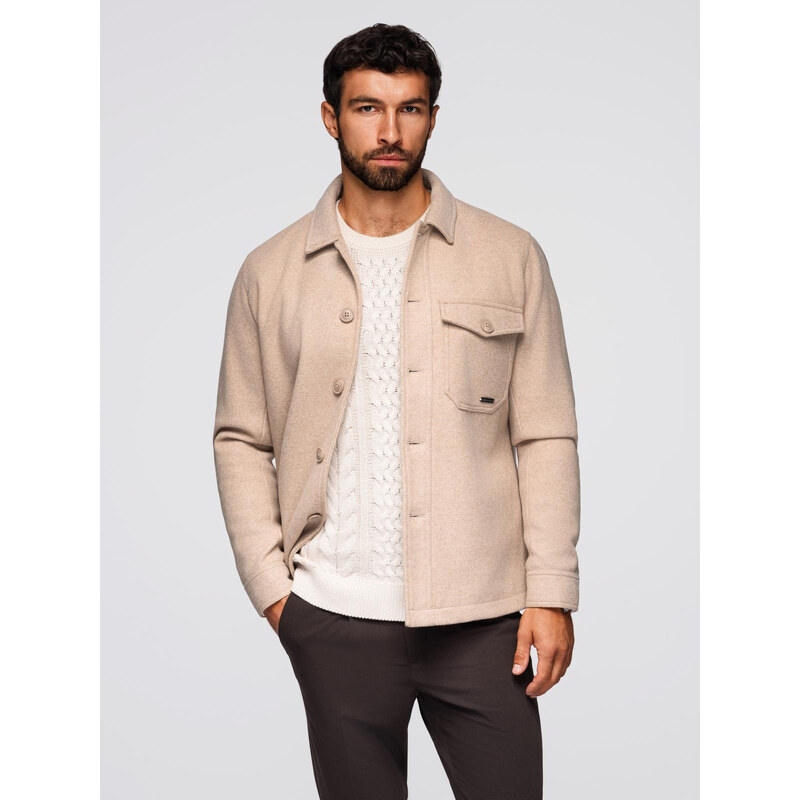 Ombre Mens shirt jacket - beige 65987737