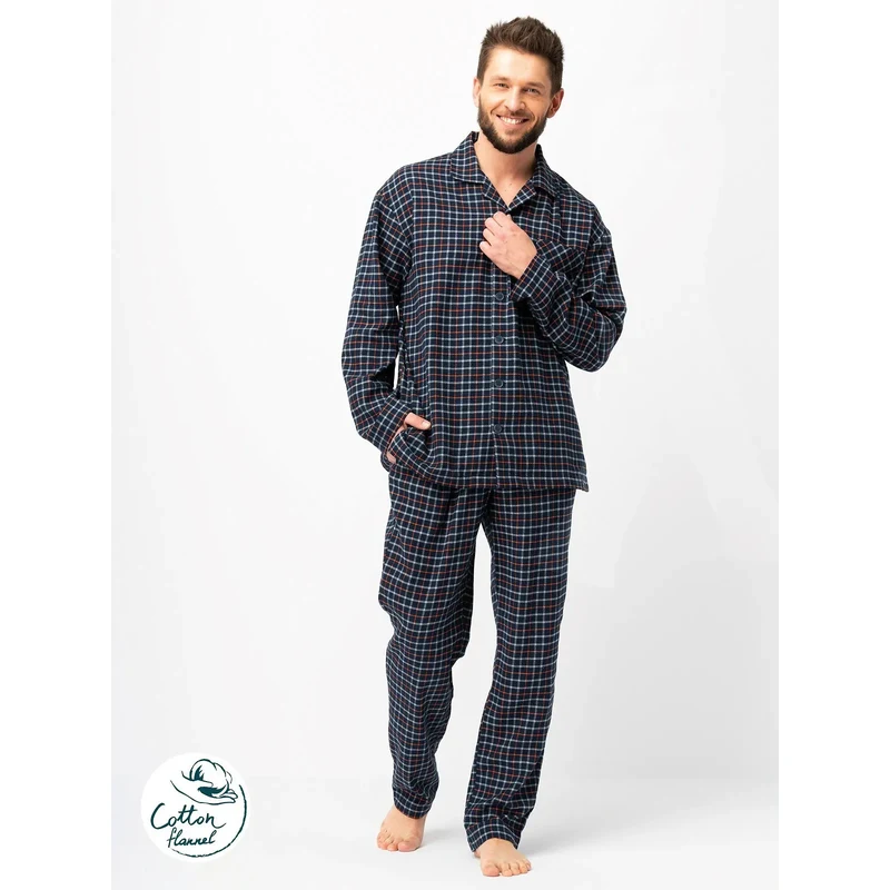 Pánske flanelové pyžamo Key MNS 480 65973225
