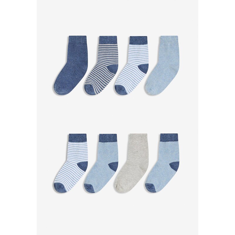 bonprix Ponožky, polovičné, s bio bavlnou (8 ks v balení), farba šedá 64922188