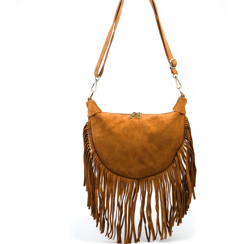 Blaire Kožená crossbody kabelka Maite koňakovo hnedá 65974635