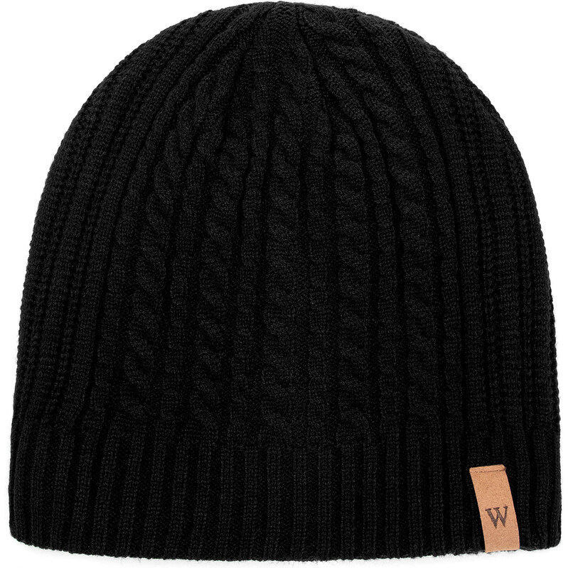 Wittchen Pánska čierna čiapka so subtílnym vzorom a elegantným 66067220