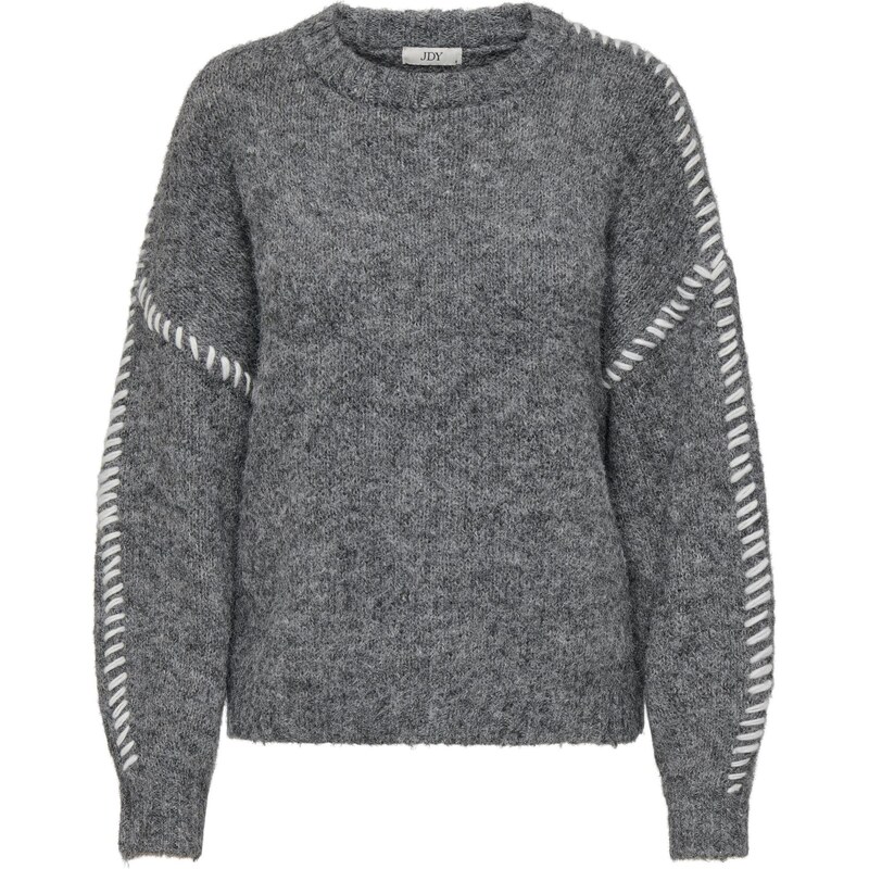 JDY Sveter JDYZOEY sivá melírovaná / biela 65979202