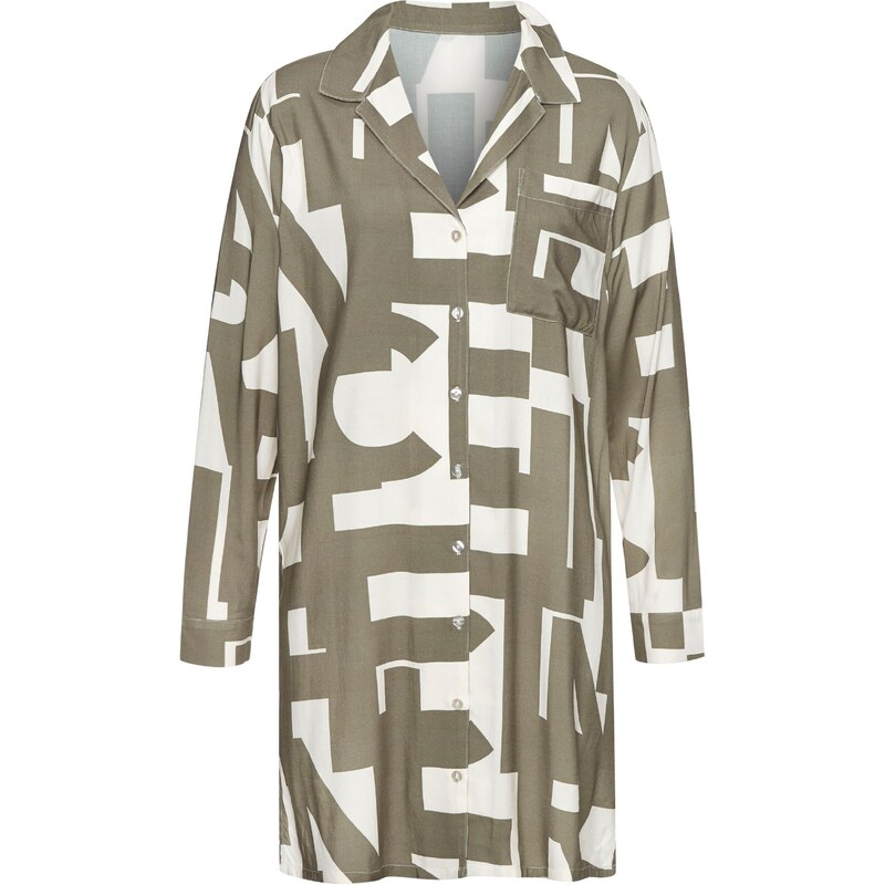 FRENCH CONNECTION Nočná košieľka zelená / biela 65979585