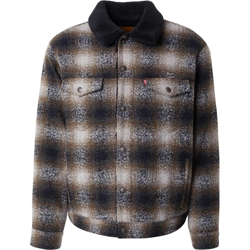 LEVIS Prechodná bunda Relaxed Fit Plaid Sherpa Trucker Jacket 65979701