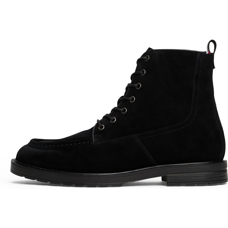 TOMMY HILFIGER Šnurovacie čižmy čierna 65980166