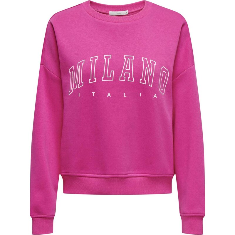 ONLY Mikina červeno-fialová / biela 65980760