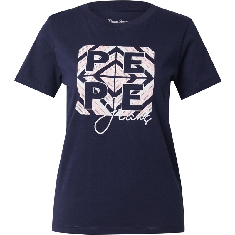 Pepe Jeans Tričko BITE námornícka modrá / pastelovo ružová / biela 65992493